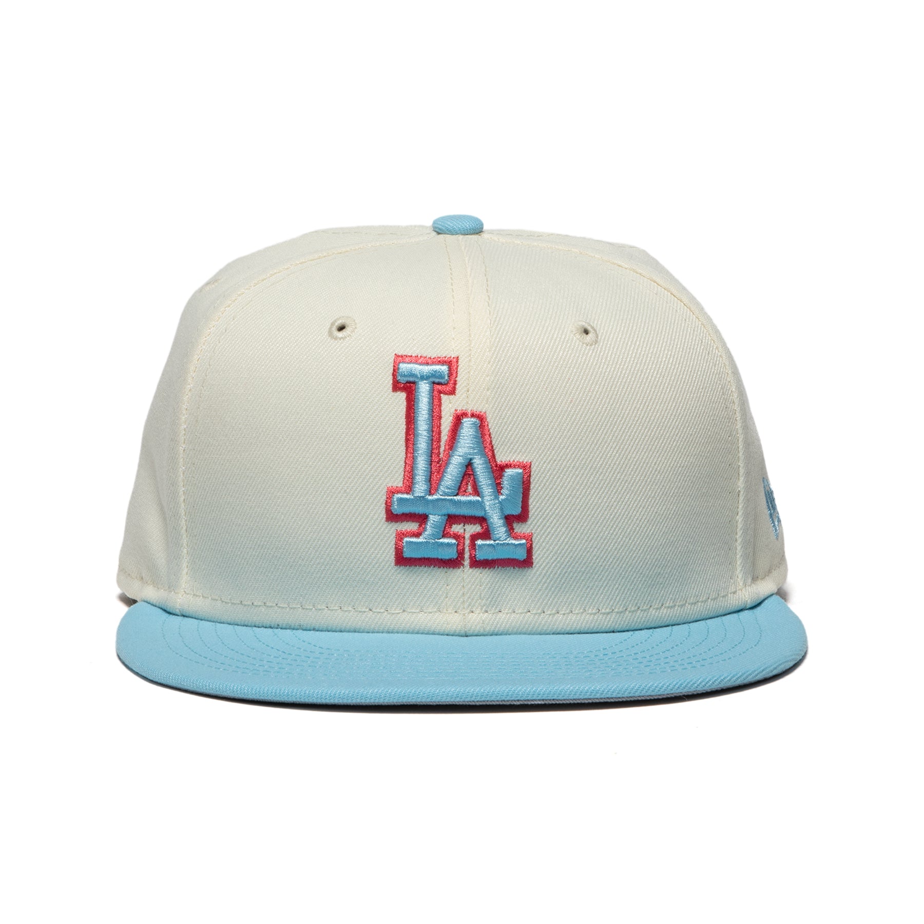 Los Angeles Dodgers Mens T-Shirt New Era Black LA Logo Sky Blue Tee