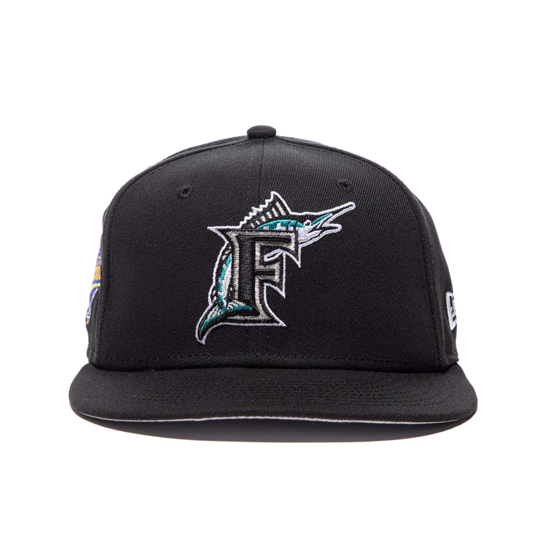 New Era 59FIFTY Side Patch Florida Marlins Fitted Cap (Black) 7 7/8