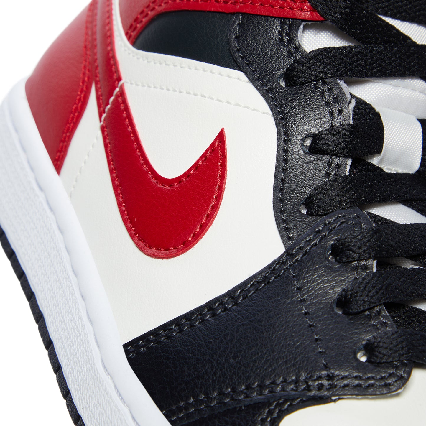 Nike Womens Air Jordan 1 Mid (Sail/Gym Red/Off Noir/White)