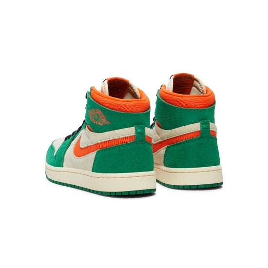 Nike Womens Air Jordan 1 Zoom CMFT 2 (Pine Green/Orange Blaze/Muslin/Black)