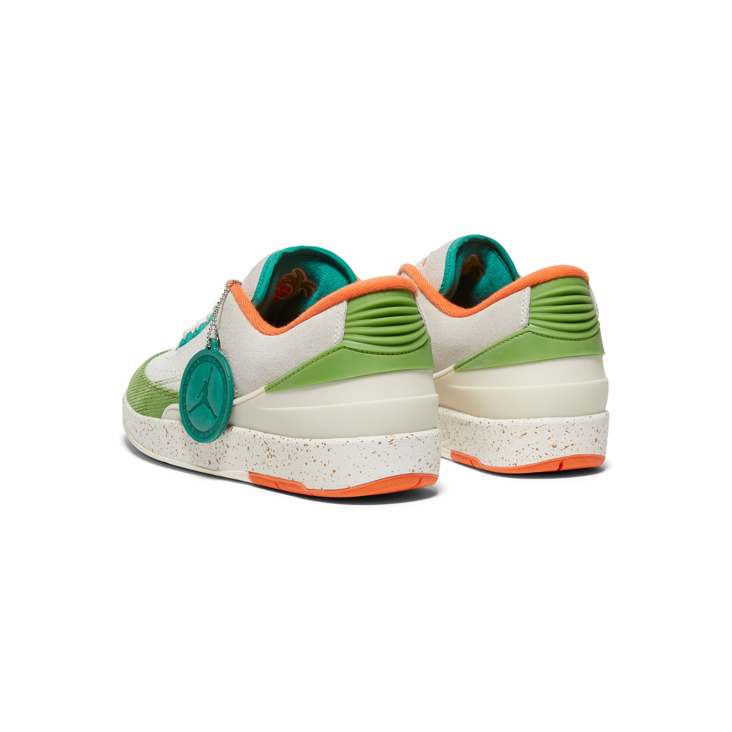 Nike Womens Air Jordan 2 Retro Low SP (Sail/Safety Orange/Chlorophyll)