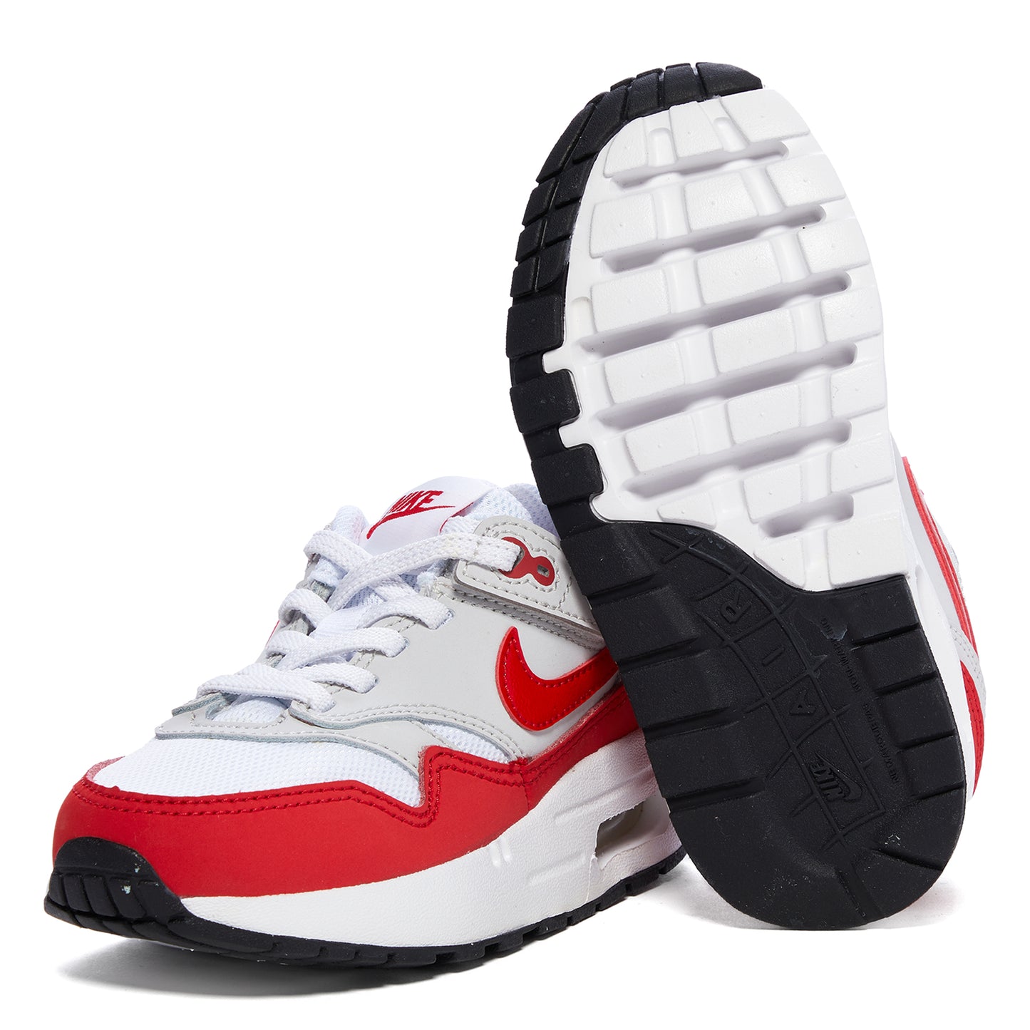 Nike Kids Air Max 1 EZ (Neutral Grey/University Red/White/Black)