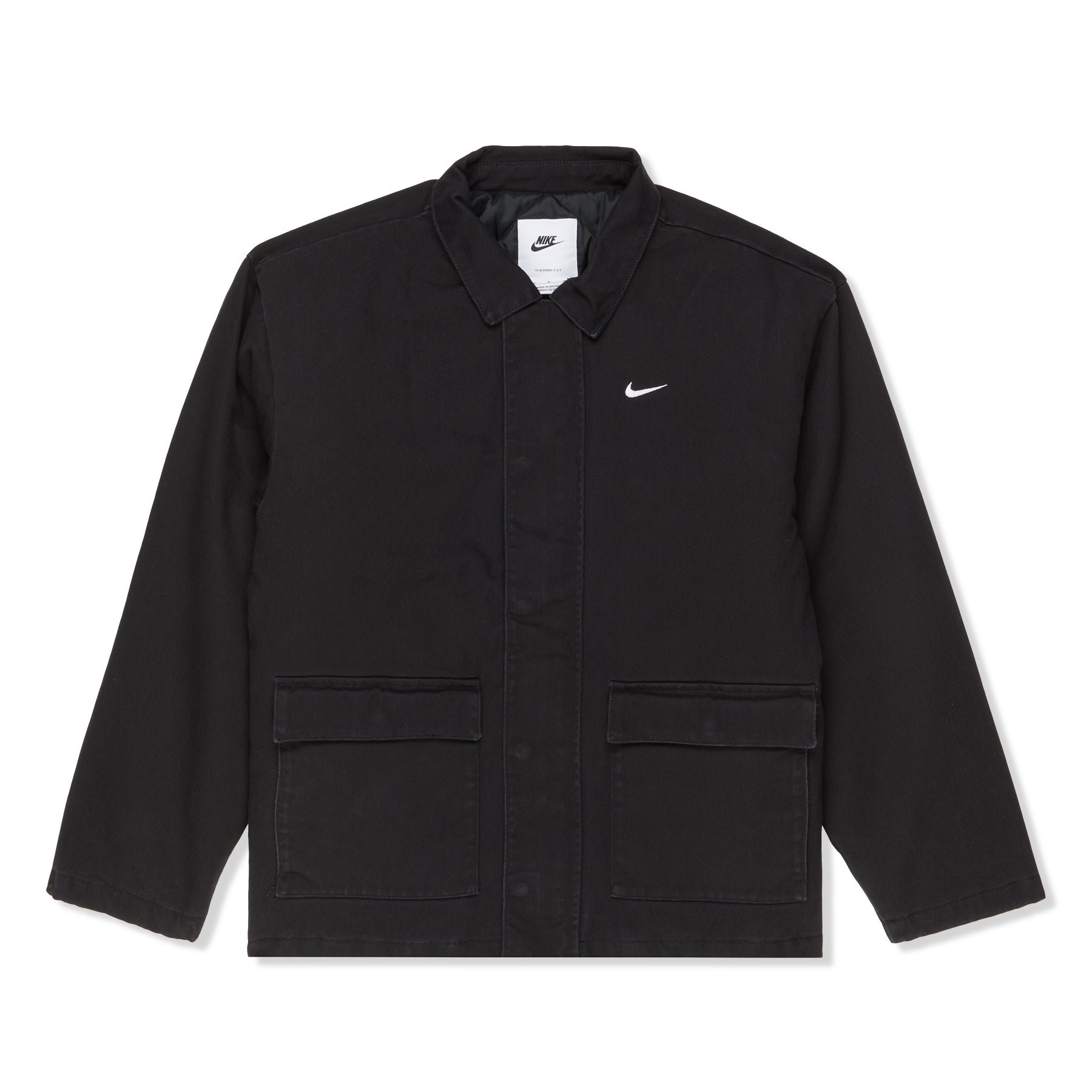 Buy Nike Black Sportswear Therma-fit Jacket - Black/black/white At