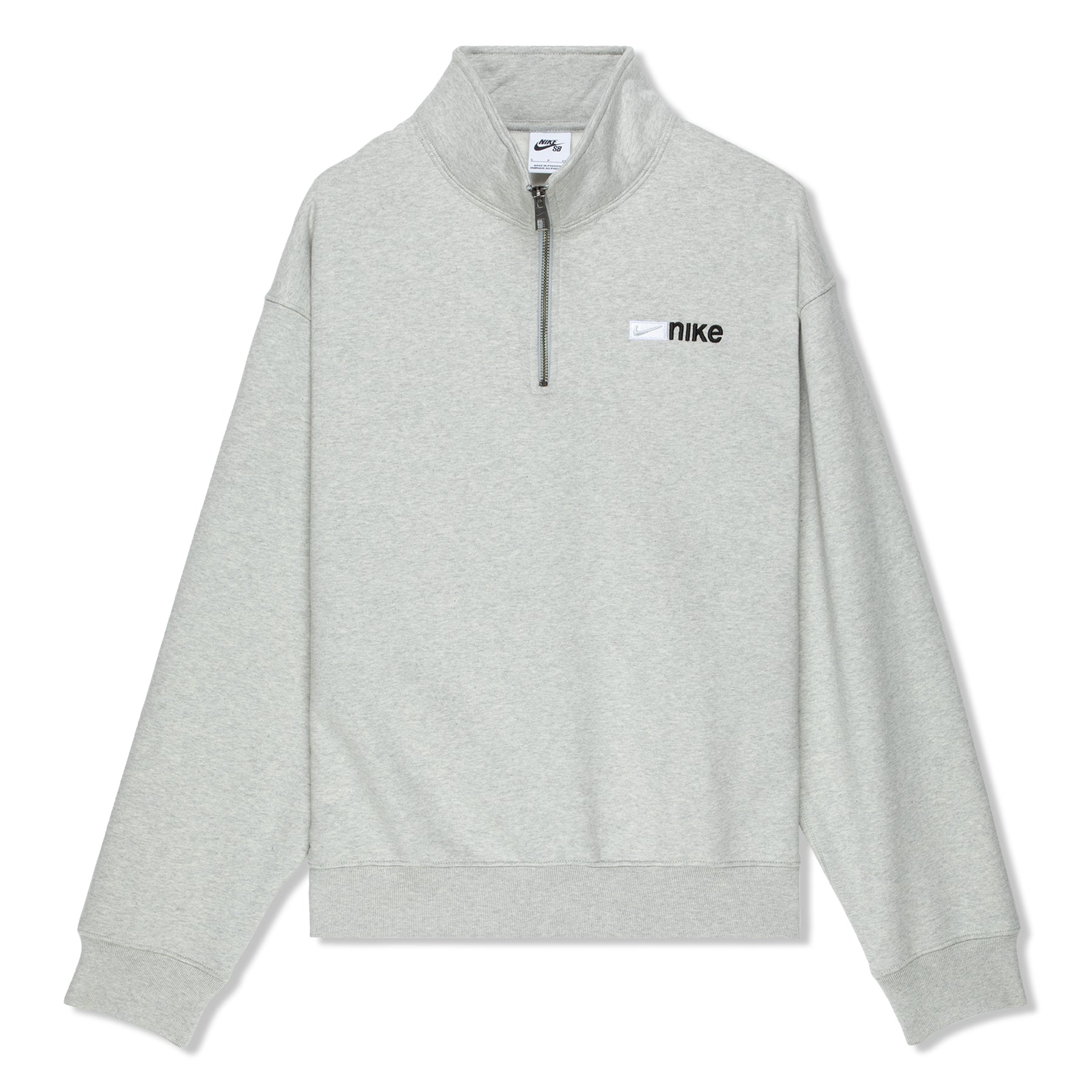 Nike SB 1/4-Zip Fleece Skate Pullover (Grey Heather) â CNCPTS