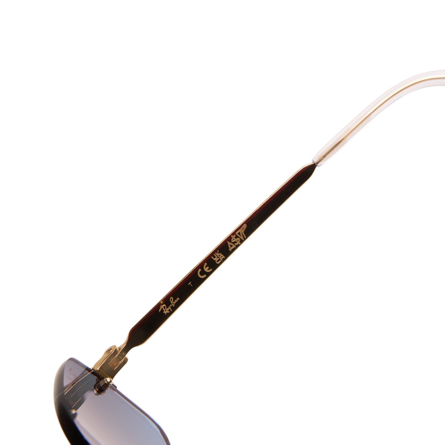 Ray-Ban x A$AP Rocky Rimless (Gold/Blue Gardient Dark Gray)