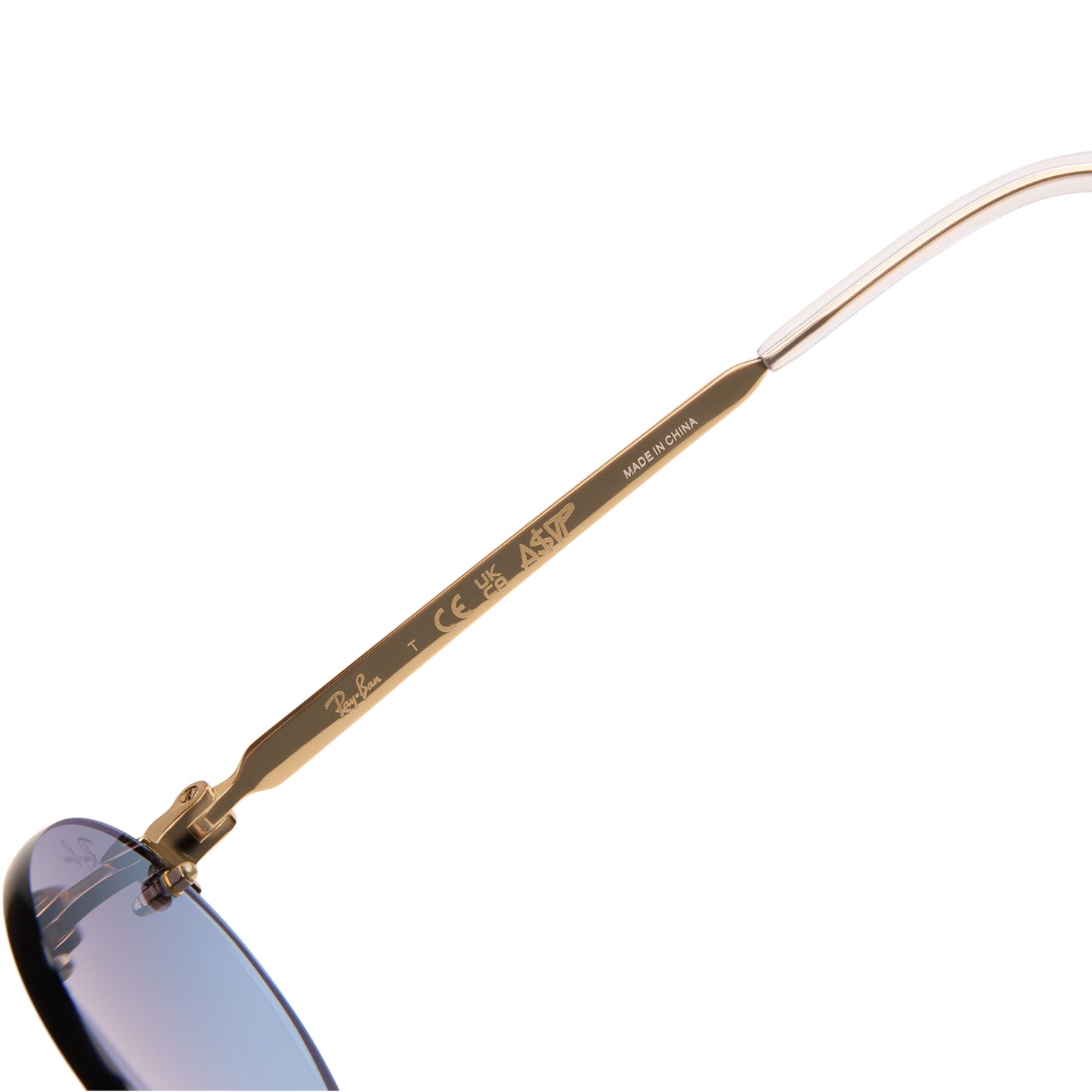Ray-Ban x A$AP Rocky Rimless (Gold/Blue Gardient Dark Gray)