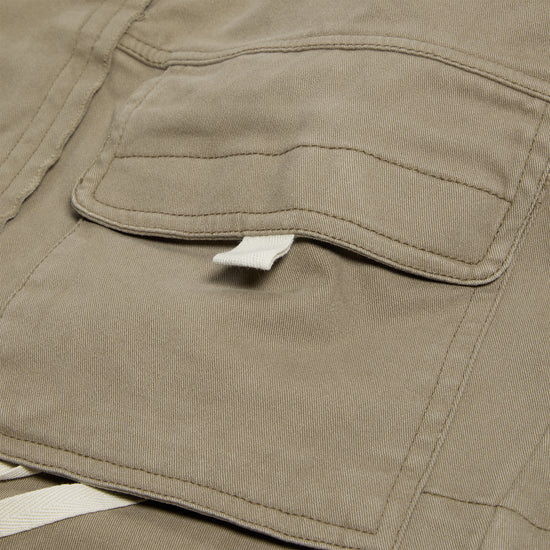 Ottolinger Woven Cropped Cargo Jacket (Olive Grey)