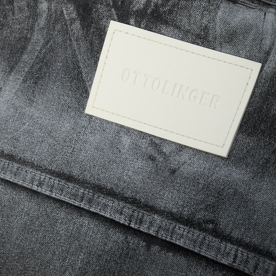 Ottolinger x Tomorrow Oversized Denim Shirt (Black/White Paint)