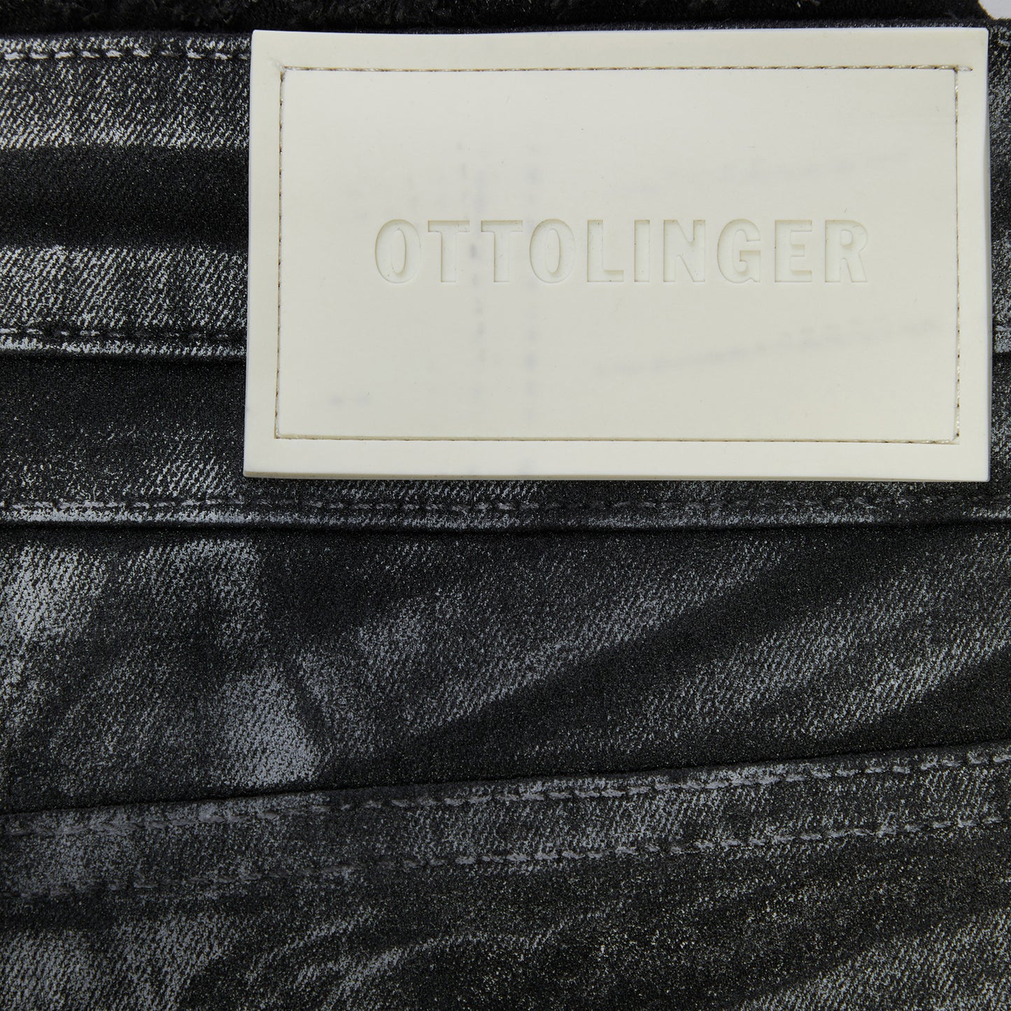 Ottolinger x Tomorrow Double Fold Jeans (Black/White Paint)