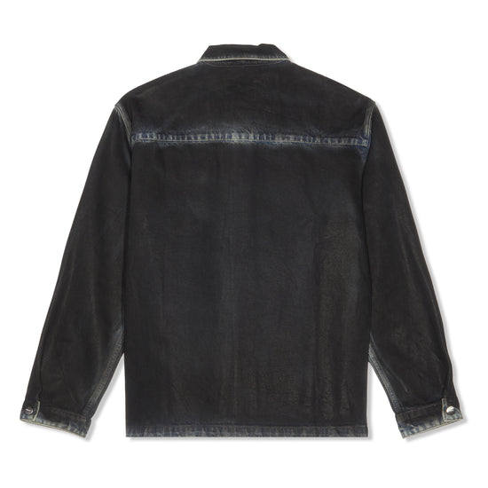 PURPLE BRAND Coated Shirt Jacket (Black)