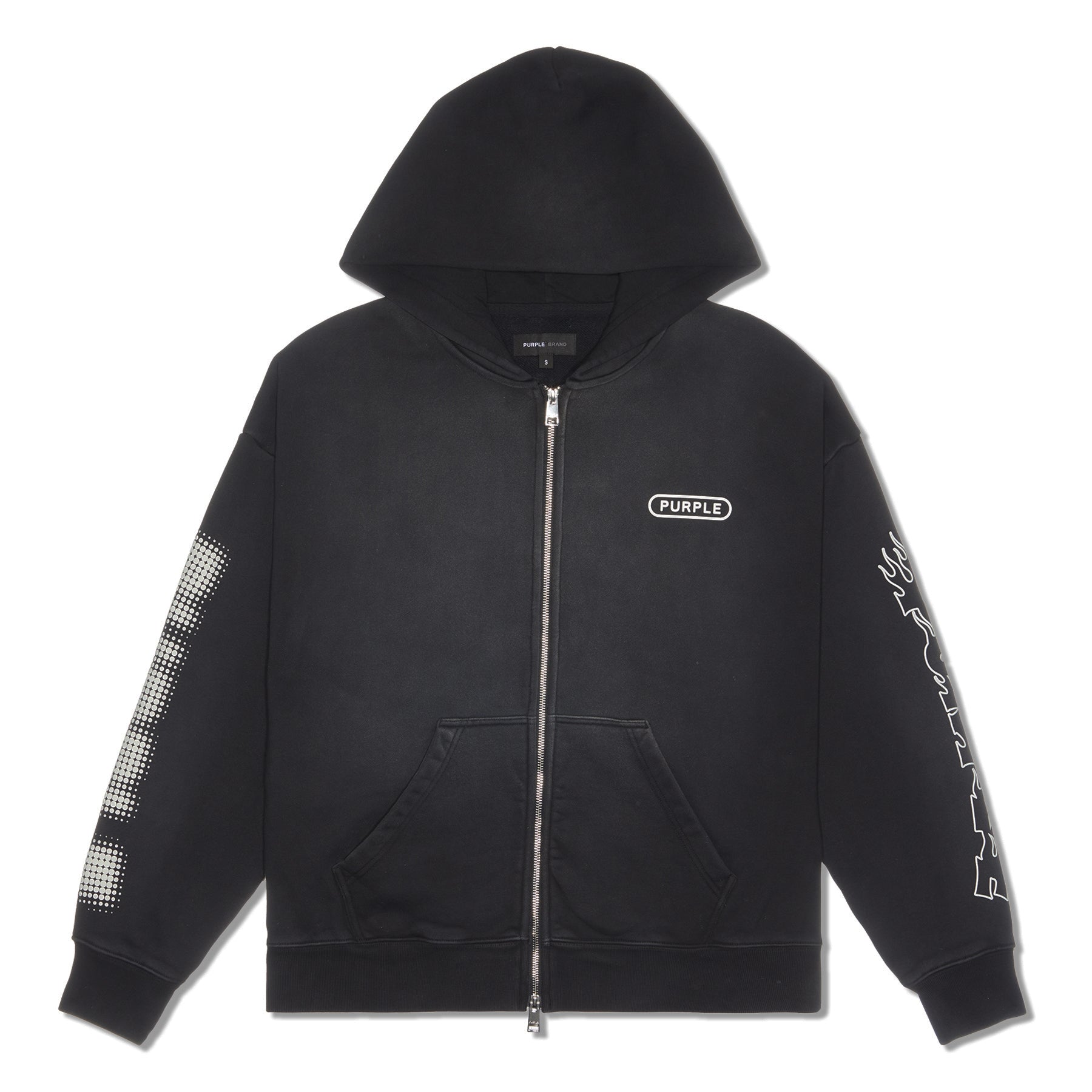 PURPLE Brand HWT Fleece Full Zip Hoody (Black) – Concepts