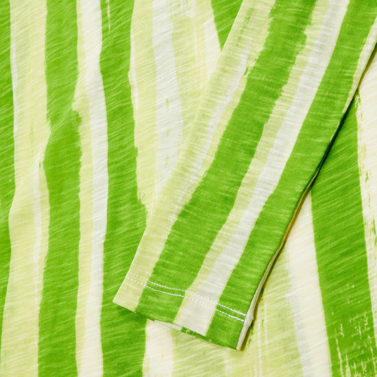 Proenza Schouler Painted Stripe T-Shirt (Green Multi)