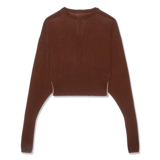 Rick Owens Maglia Combo Cropped Top (Burgundy)