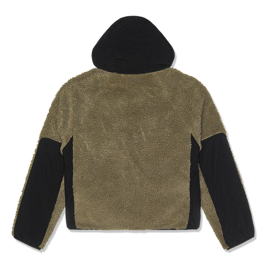 Stussy Sherpa Paneled Hooded Jacket (Stone)
