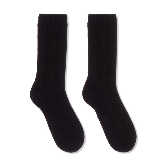 Stussy Cable Knit S Dress Socks (Black)
