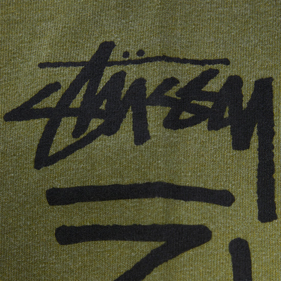 Stussy Intl. Crew Pigment Dyed Long Sleeve Tee (Olive)