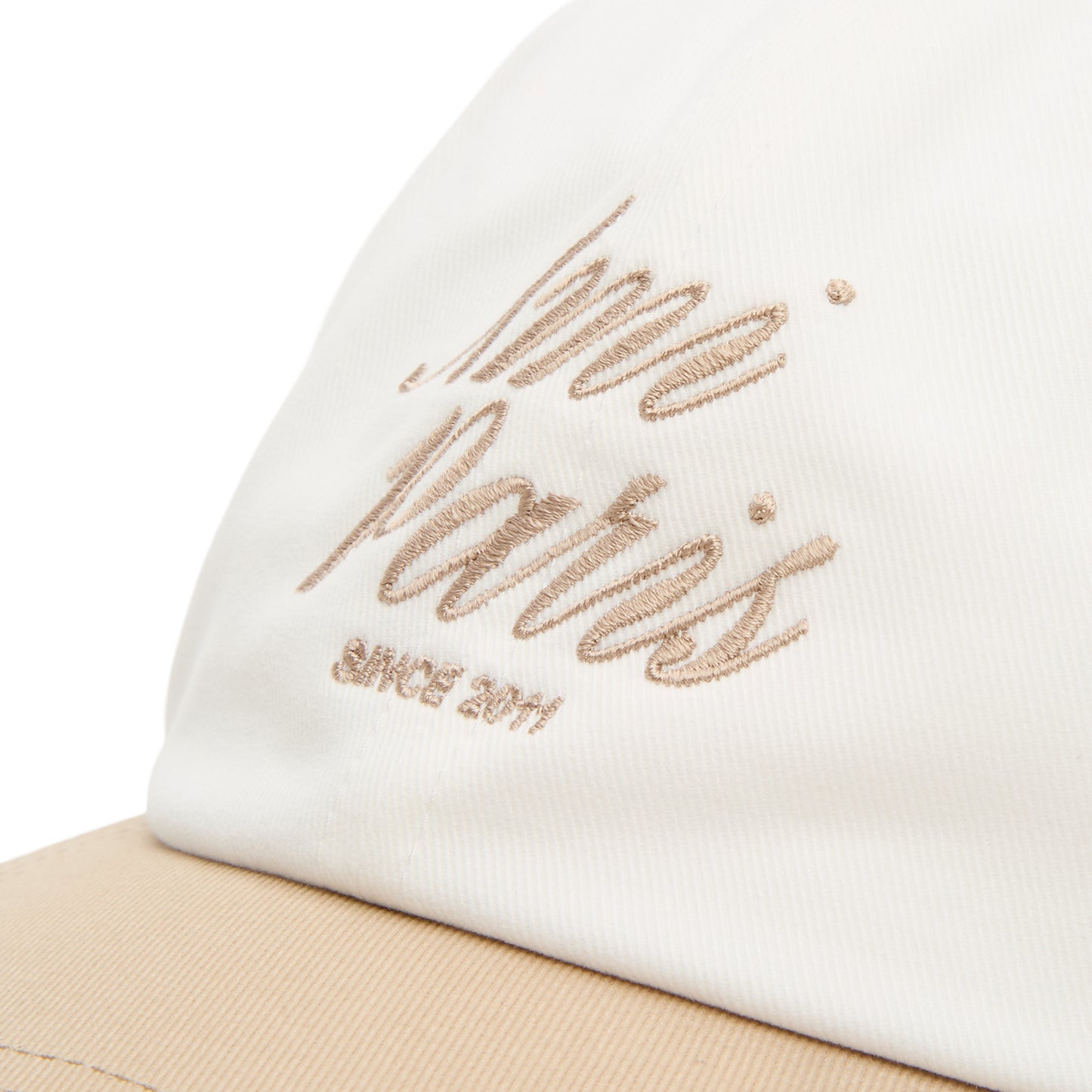 AMI Bicolor AMI Paris Cap (Beige taupe/Blanc creme)