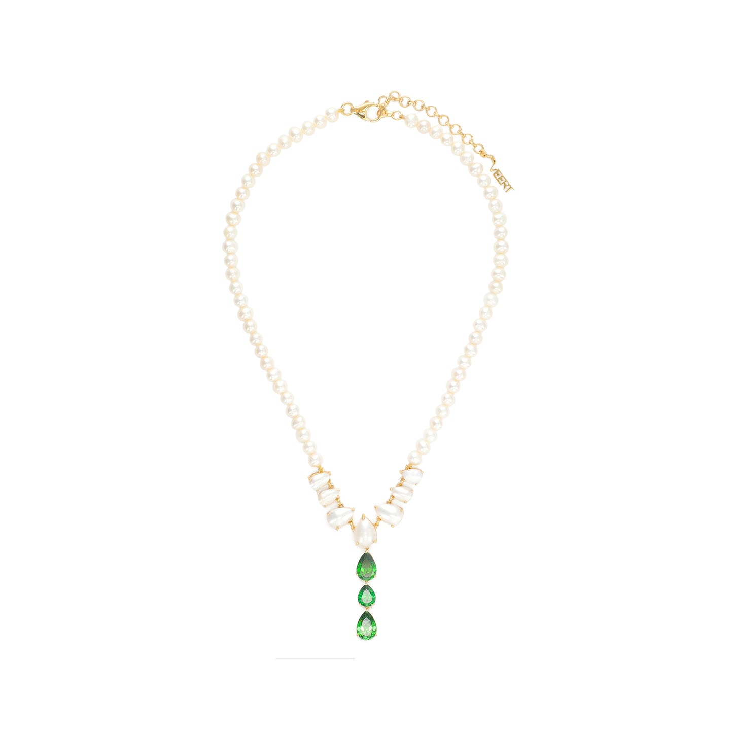 VEERT The Freshwater Pearl Drop Chain (Yellow Gold)