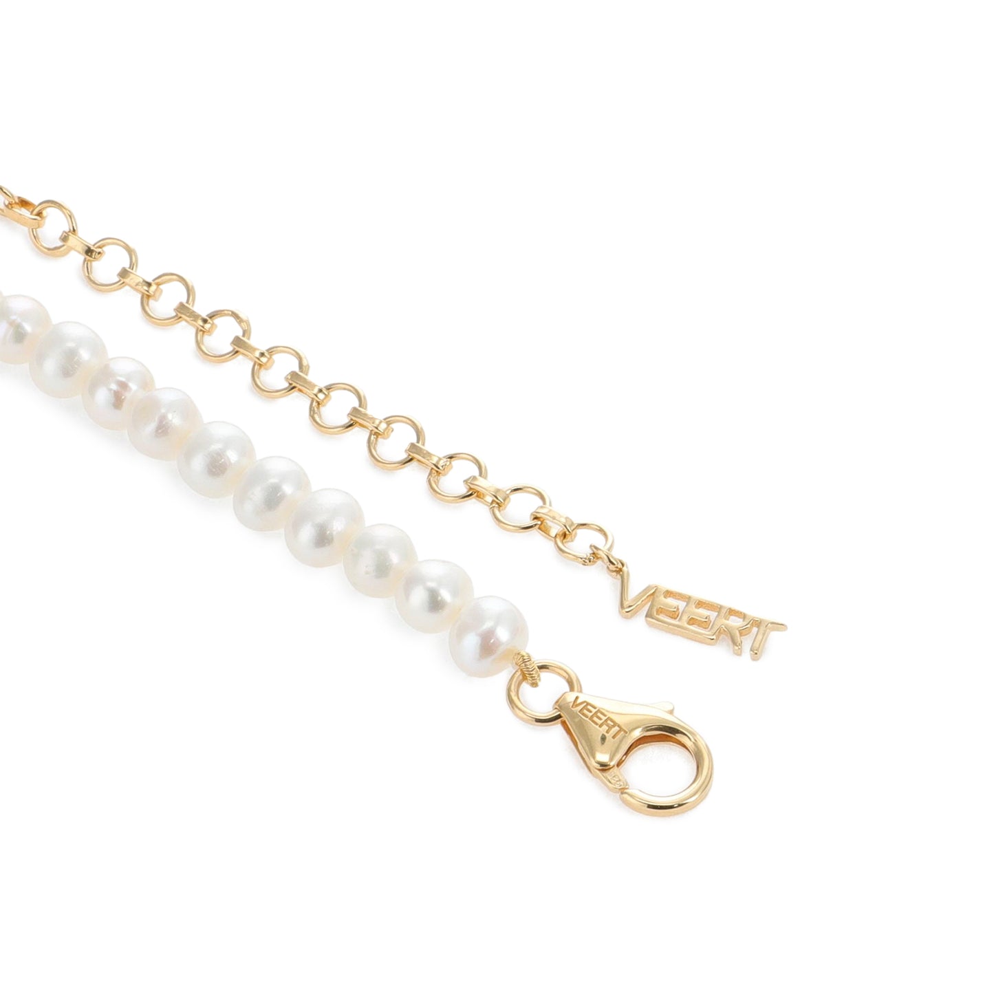 VEERT The Freshwater Pearl Drop Chain (Yellow Gold)