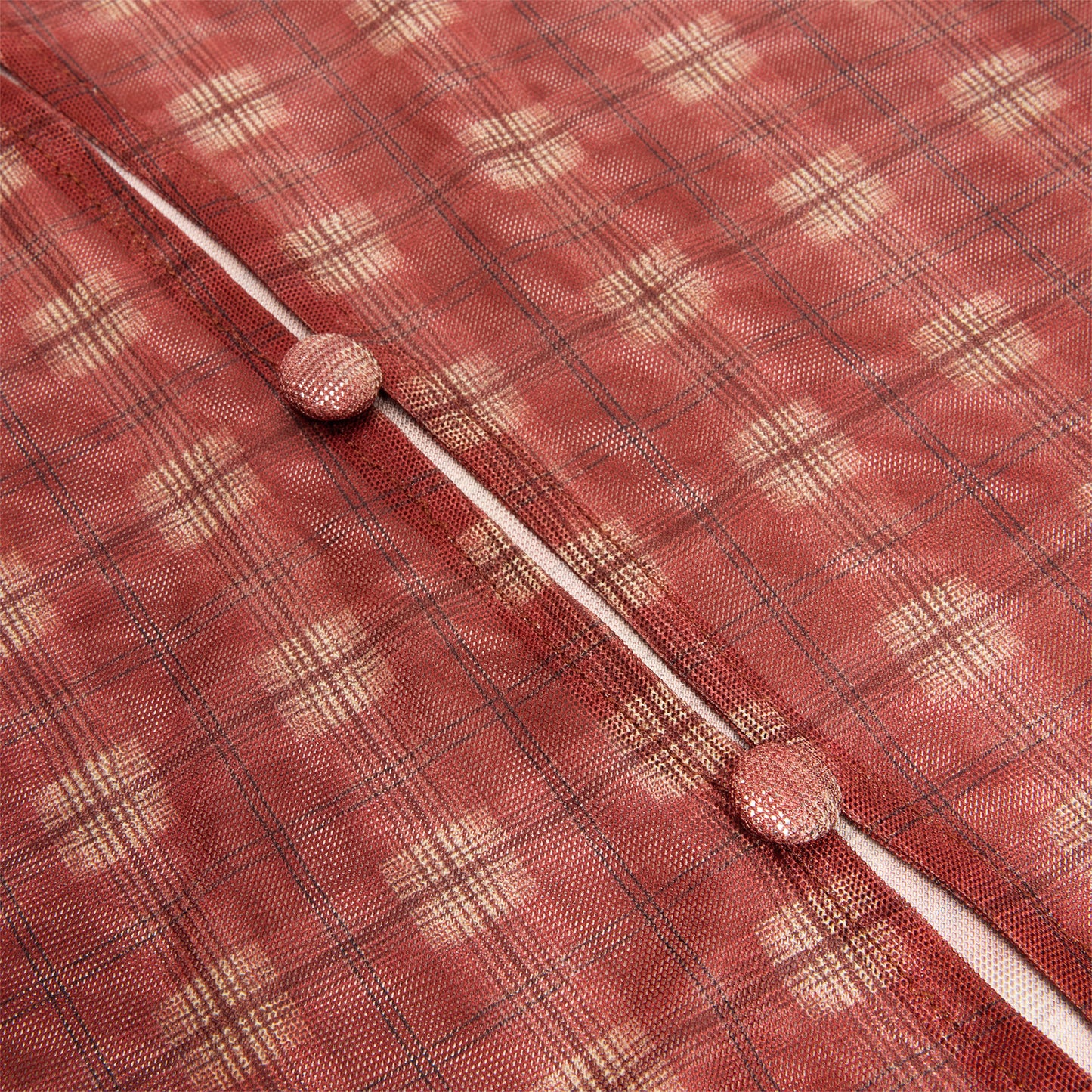 House of Sunny Retro Check Mesh Skirt (Multi)