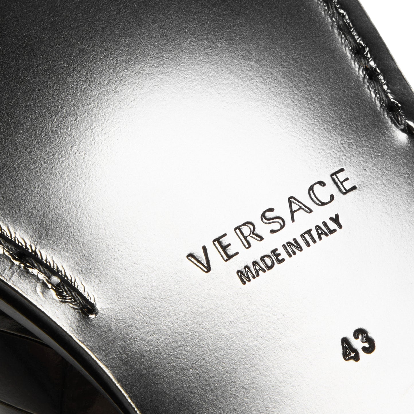 Vesace Croc Effect Medusa '95 Loafer (Black/Versace Gold)