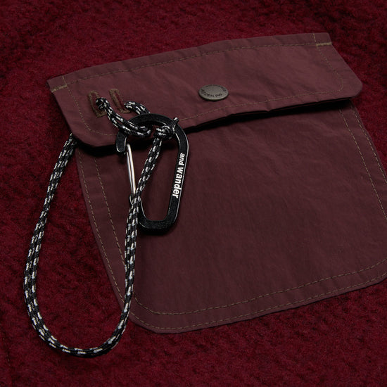 and wander Re Wool JQ Stand Zip (Bordeaux)