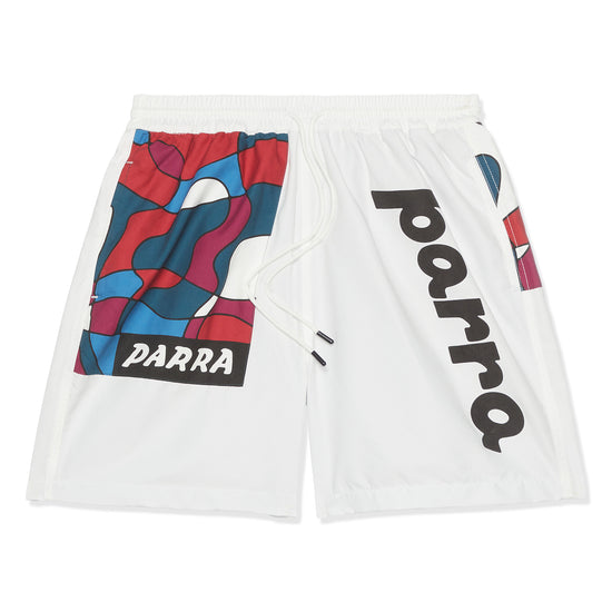 by Parra Sports Trees Swim Shorts (White)