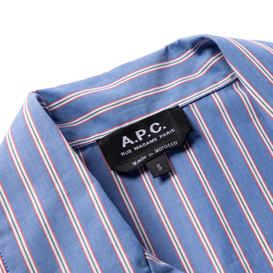 A.P.C. Short Sleeve Shirt (Blue)