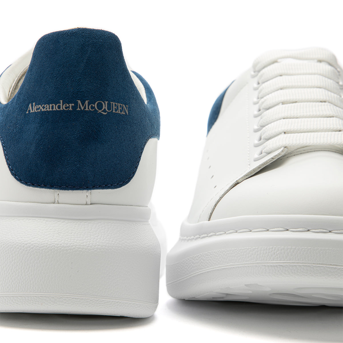 Alexander McQueen Oversized Sneaker (White/Paris Blue)