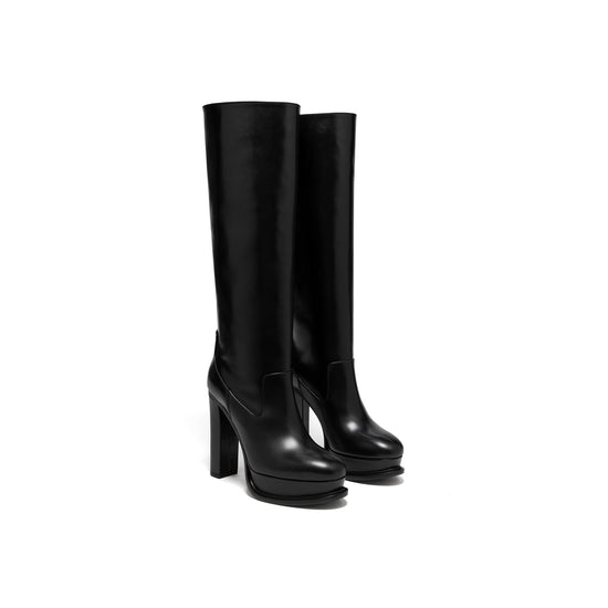 Alexander McQueen Women's Platform Knee-high Boot (Black)