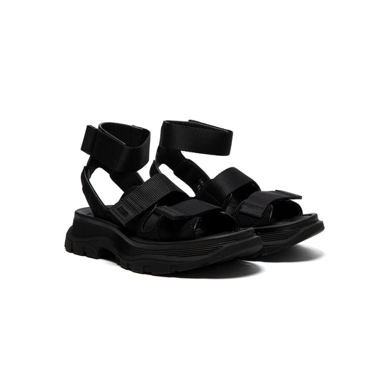 Alexander McQueen Womens Oversized Sandal (Black)