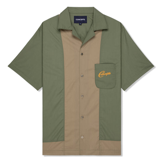 Concepts Camp Shirt (Cream/Green)
