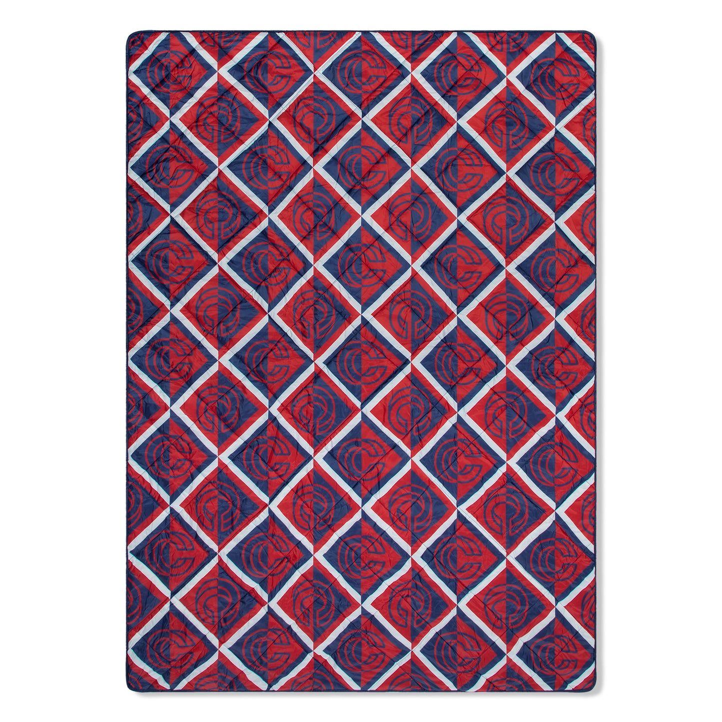 Concepts Almas Quilted Puffer Blanket (Navy/Red/White)