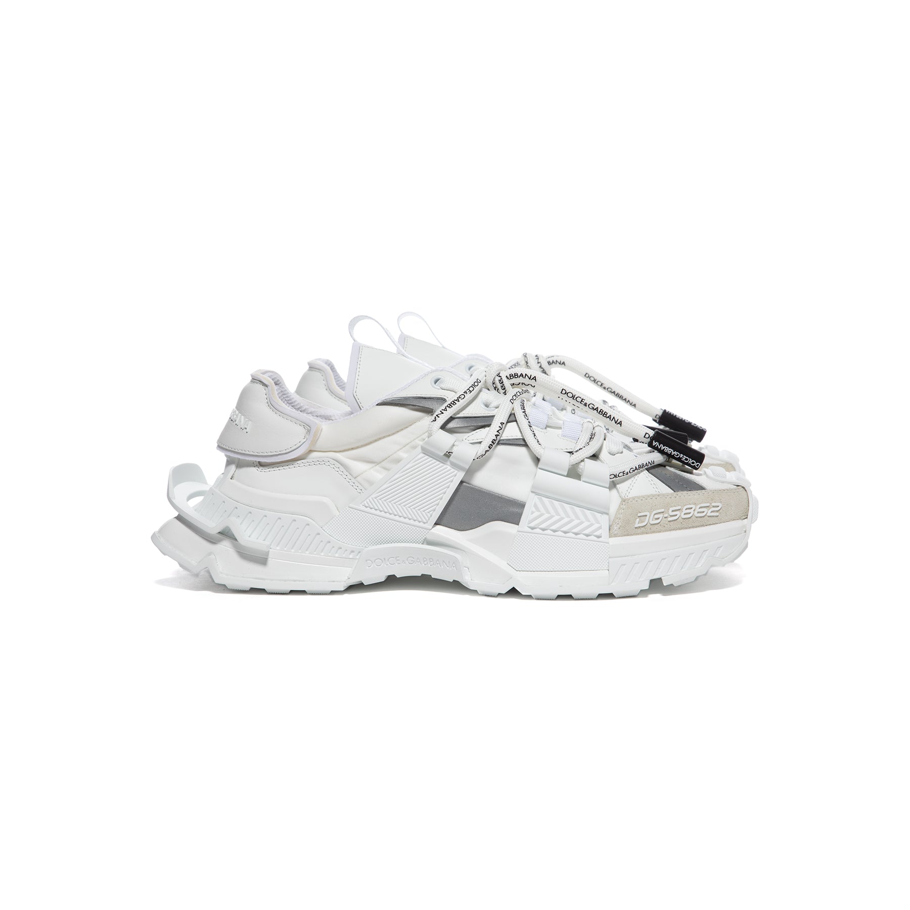Dolce & Gabbana Space Sneakers (White/Silver) –