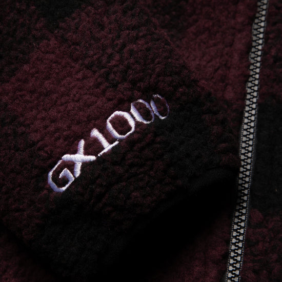 GX1000 Polar Fleece-Black and Maroon Jacket (Black/Maroon)