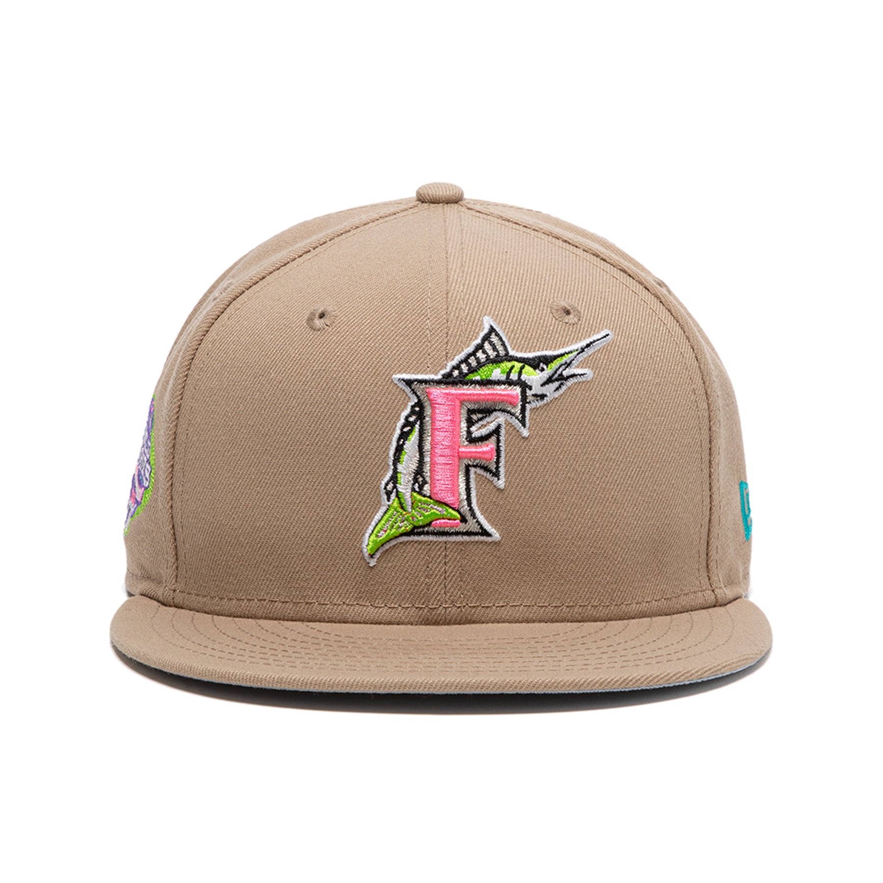 Concepts x New Era 59FIFTY Florida Marlins Fitted Hat (Camel/Grey) 7 1/4
