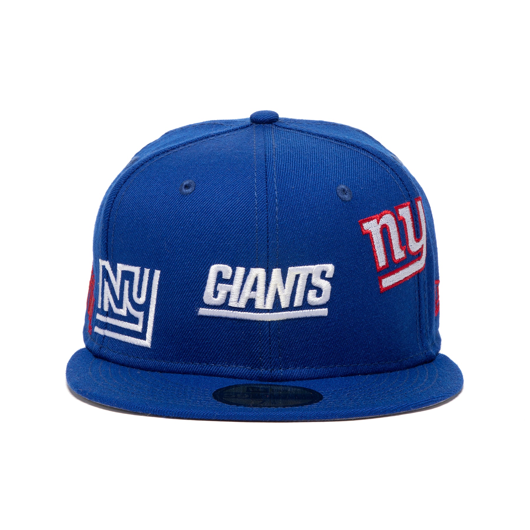 New York Giants Hat New Era 59Fifty Blue Red Fitted Cap Size 7-1/8 1/4  Football