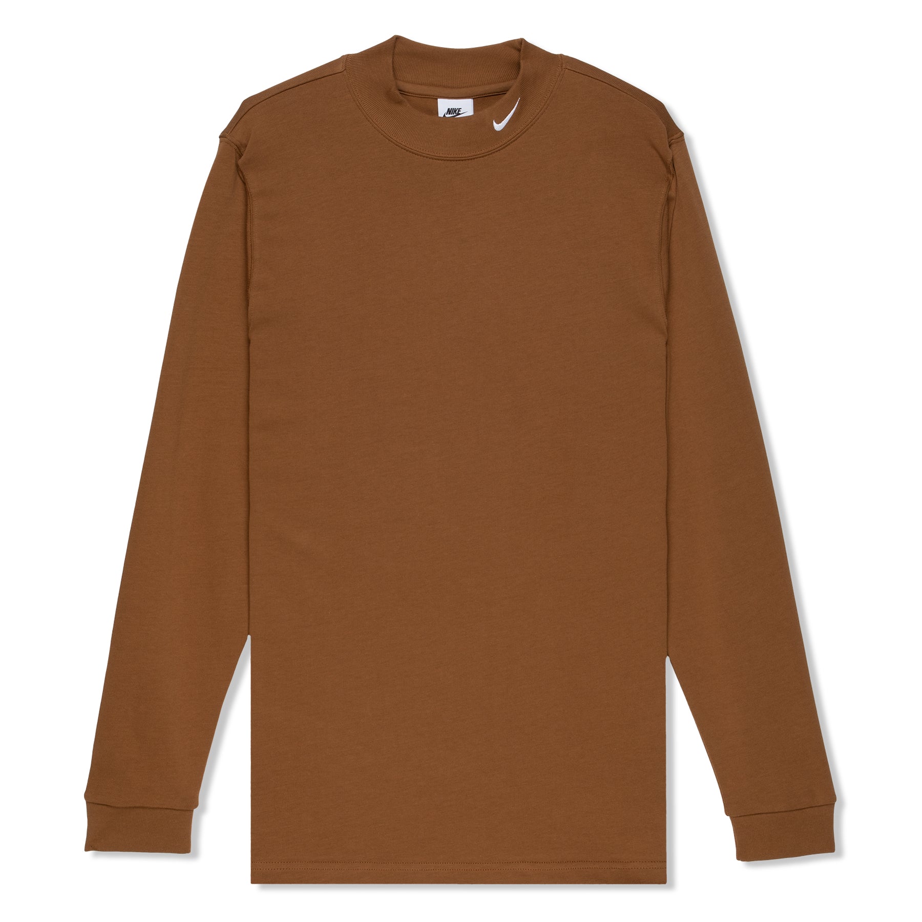 Nike Men's Club Button-Down Short-Sleeve Top-Brown, Size: Medium, Cotton