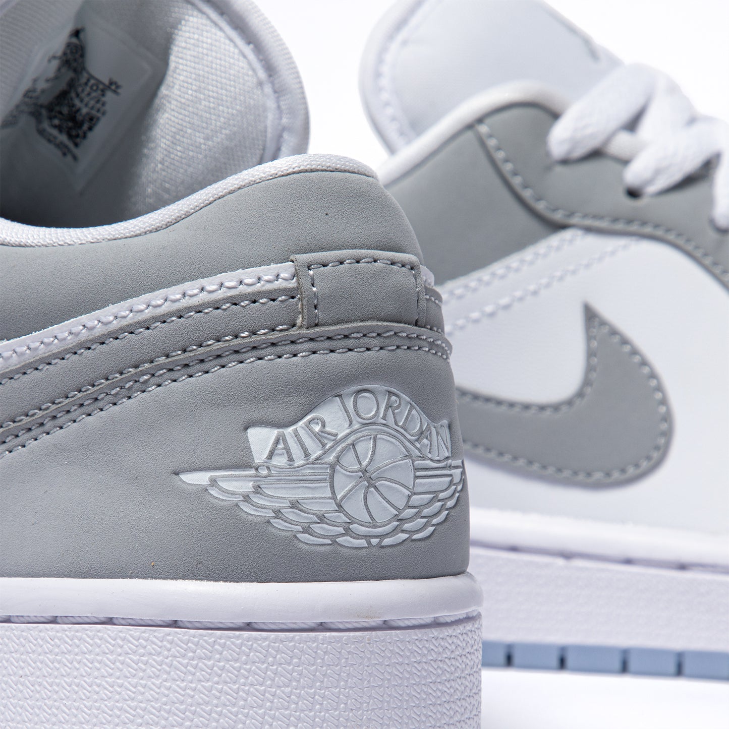 Nike Womens Air Jordan 1 Low (White/Wolf Grey/Aluminum)