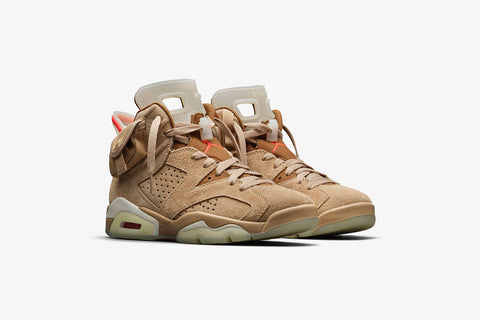 Air Jordan 6 x Travis Scott 'British Khaki' Online Drawing