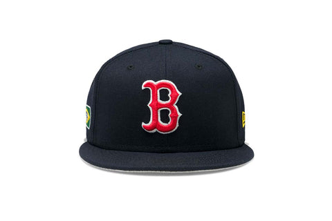 Concepts x New Era 5950 Brazil Flag Boston Red Sox Fitted Hat (Navy)