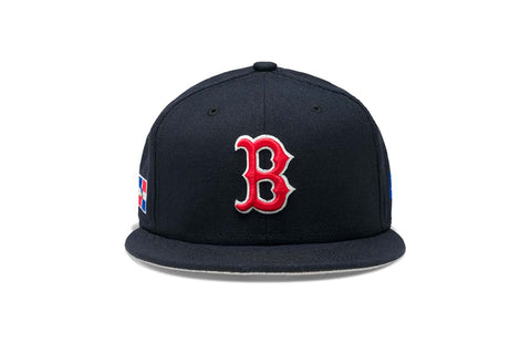 Concepts x New Era 5950 Dominican Republic Flag Red Sox Fitted Hat (Navy)