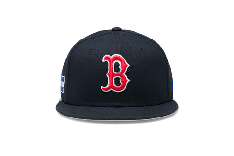 Concepts x New Era 5950 El Salvador Flag Boston Red Sox Fitted Hat (Navy)
