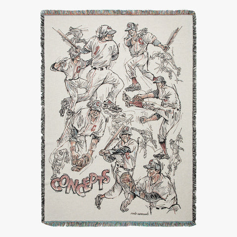 Concepts Home Plate Tapestry Blanket by Eddie Germano (Multi)