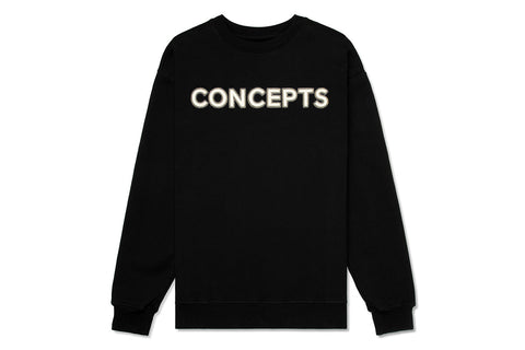 Concepts Jubilee Felt Crewneck (Black)