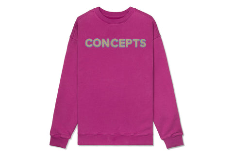 Concepts Jubilee Felt Crewneck (Magenta)