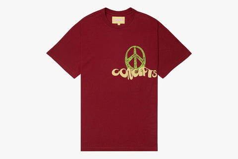 Concepts Warped Peace Tee (Burgundy)