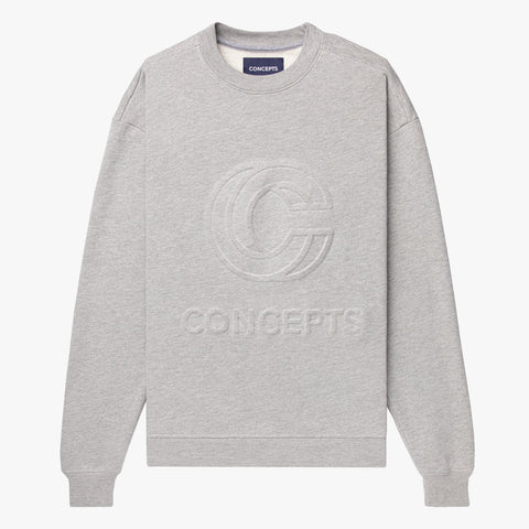 Concepts Pennant Embossed Crewneck (Heather Grey)