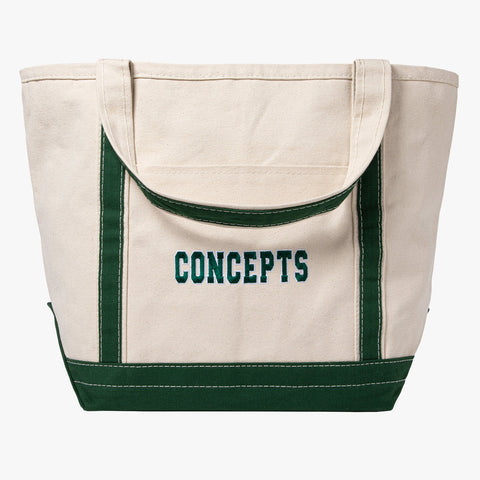 Concepts University Logo Boat Tote Bag (Natural/Green)