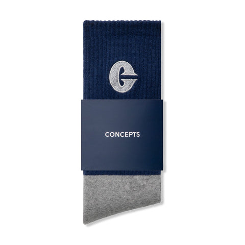 Concepts x Mephisto Socks (Heather Grey/Blue Depths Navy)